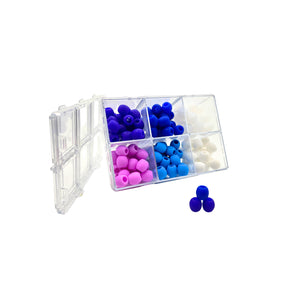 Cozy Crown Soft Silicone Hair Beads - Amethyst Sky Palette