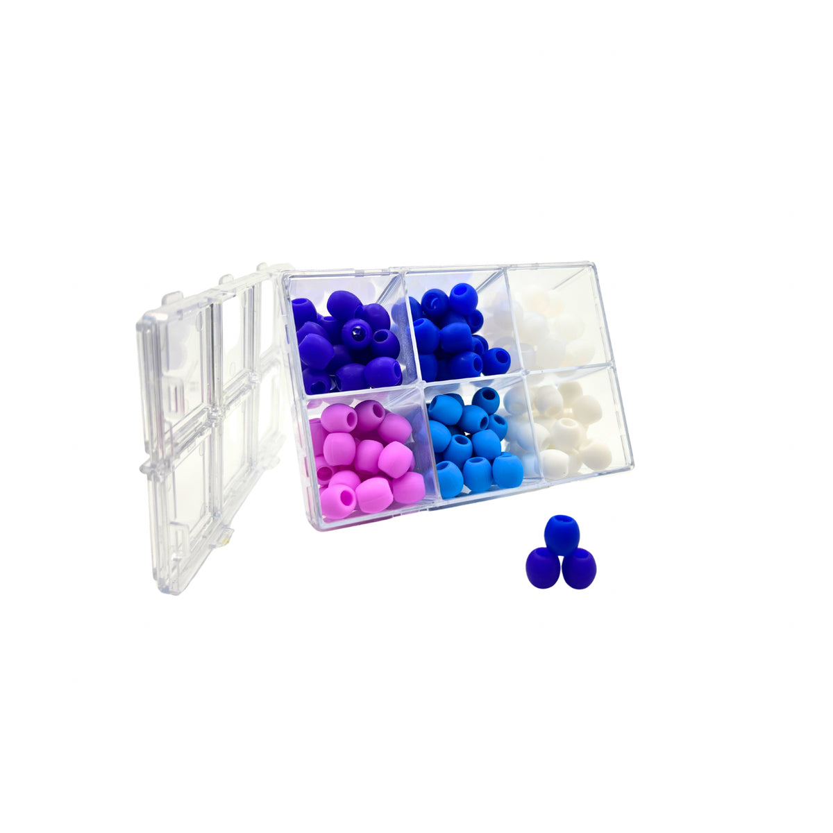 Cozy Crown Soft Silicone Hair Beads - Amethyst Sky Palette