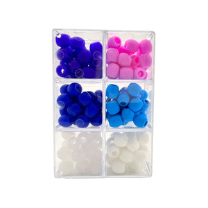 Cozy Crown Soft Silicone Hair Beads - Amethyst Sky Palette