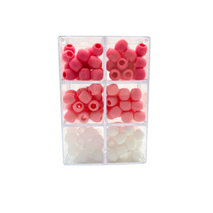 Cozy Beads Soft Silicone Hair Beads -  Pink Sorbet Palette