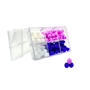 Cozy Crown Soft Silicone Hair Beads - Purple Royalty Palette