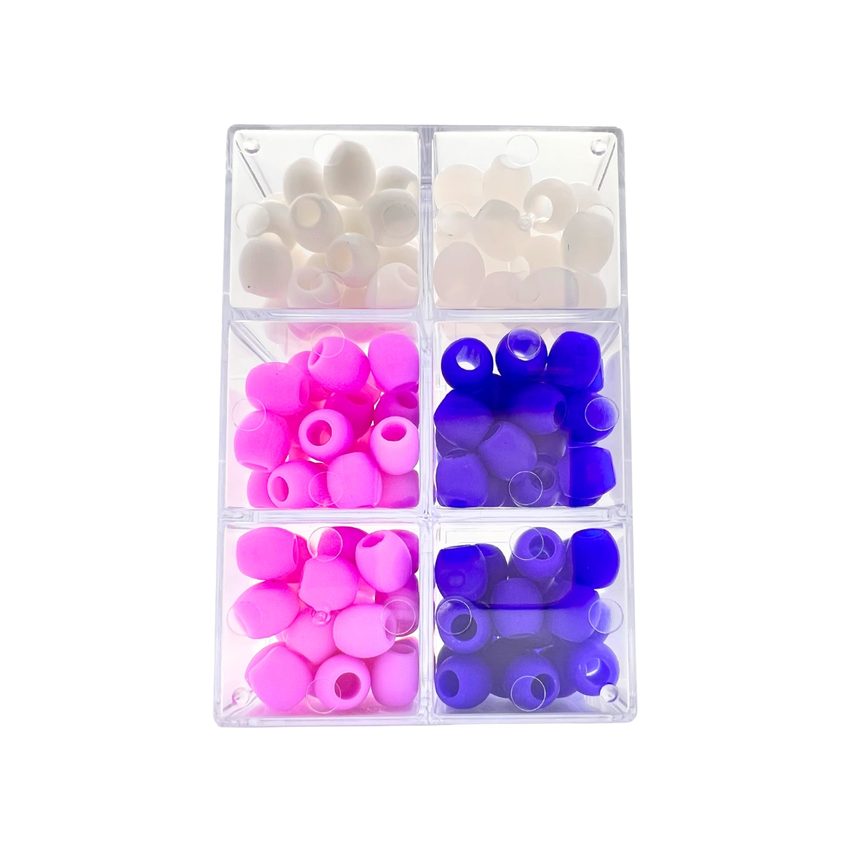 Cozy Crown Soft Silicone Hair Beads - Purple Royalty Palette